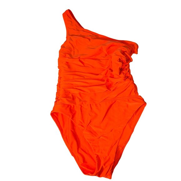 JONATHAN SIMKHAI Huntley One Piece Swimsuit in Flame Medium Womens Swimsuit - Picture 4 of 9